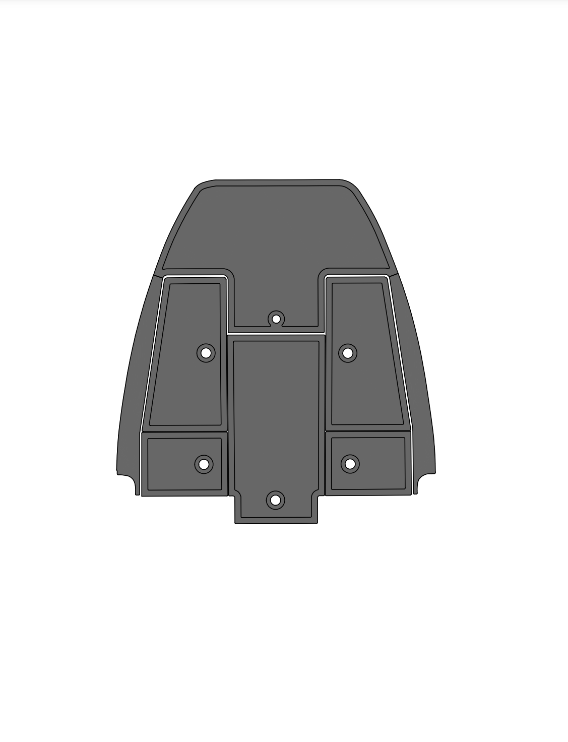 Ranger 621 VS Fisherman Front Deck Carpet Replacement Kit — AFT-TEK
